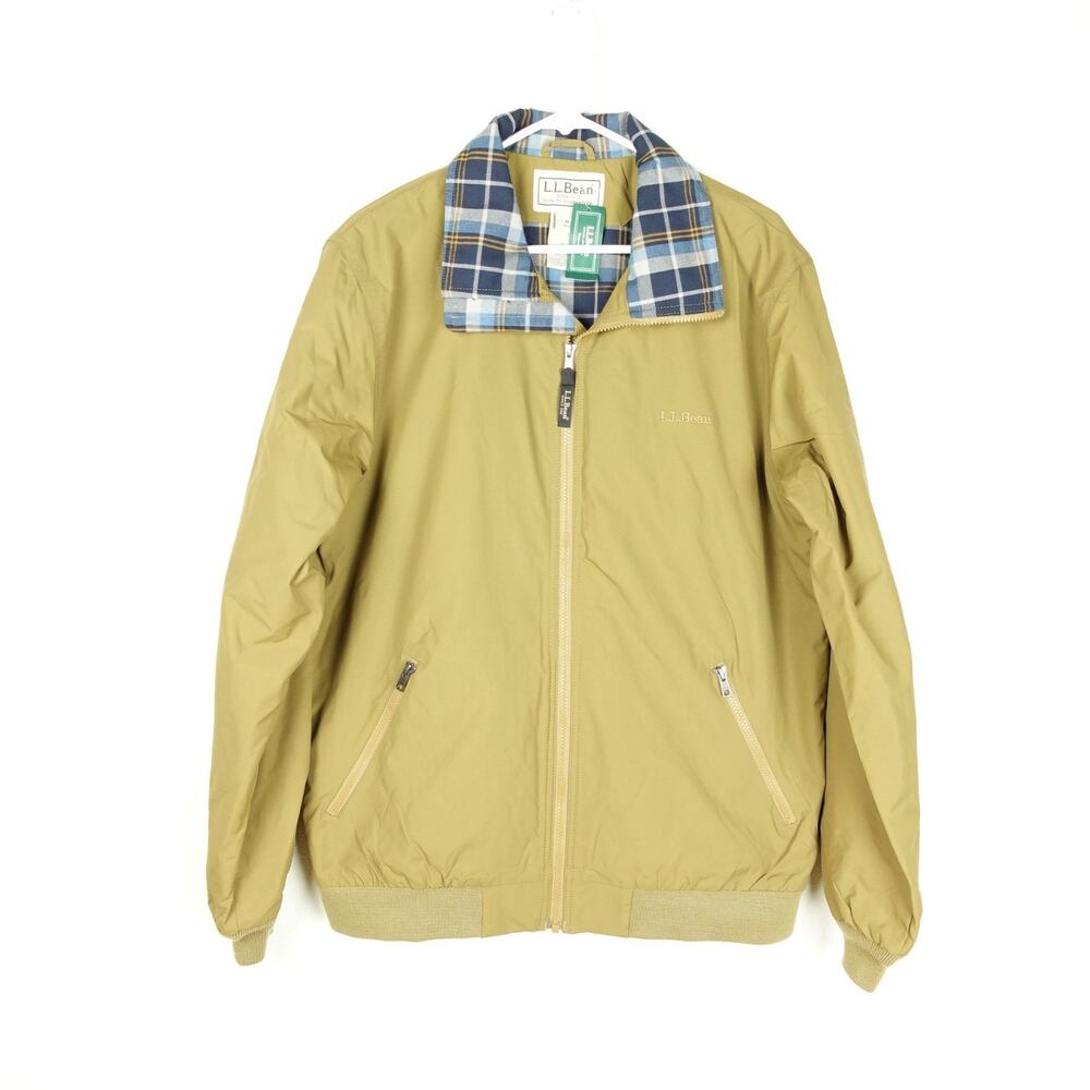 LL Bean Jacket SZ M Tall Flannel Lined Warm Up Jacket Weather Resistant Outdoor‎